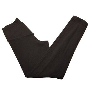 Criss Cross Leggings High Waisted Ribbed Black Old Navy XS Cotton Mix 24" Inseam